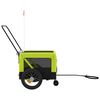 vidaXL Pet Bike Trailer Green and Black Oxford Fabric and Iron