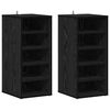 vidaXL Shoe Cabinet Black Oak 32 x 35 x 70 cm Engineered Wood