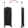 vidaXL Suitcase Folding with Lock Black 50 x 30 x 76 cm ABS Plastic