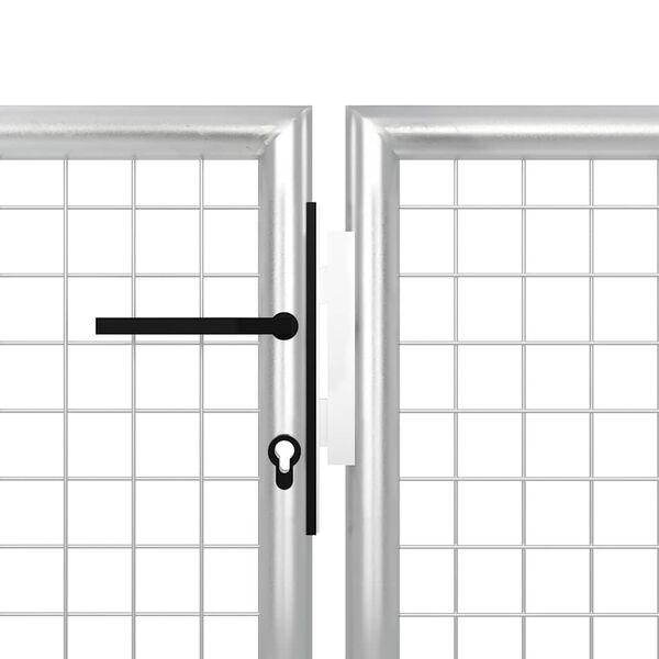 vidaXL Garden Gate Steel 500x100 cm Silver