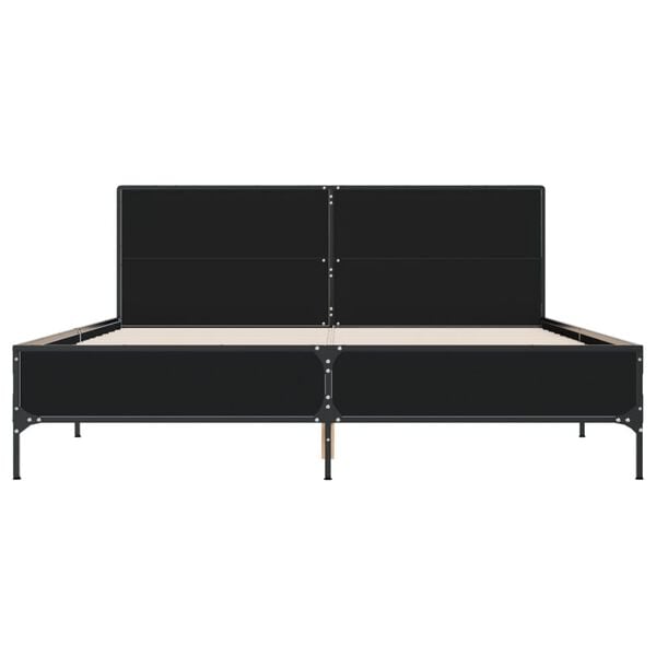 vidaXL Bed Frame without Mattress Black 160x200 cm
