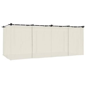 vidaXL Gazebo with Curtains Cream 6x3 m Steel