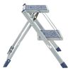 Escalo Foldable Step Stool 150 kg Metal Grey and Blue