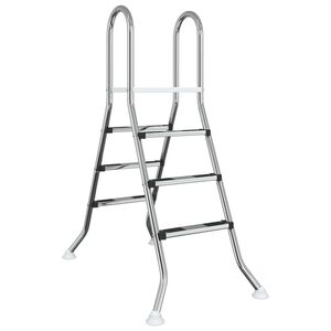 vidaXL Above Ground Pool Ladder 100 cm 3-Step Stainless Steel 304