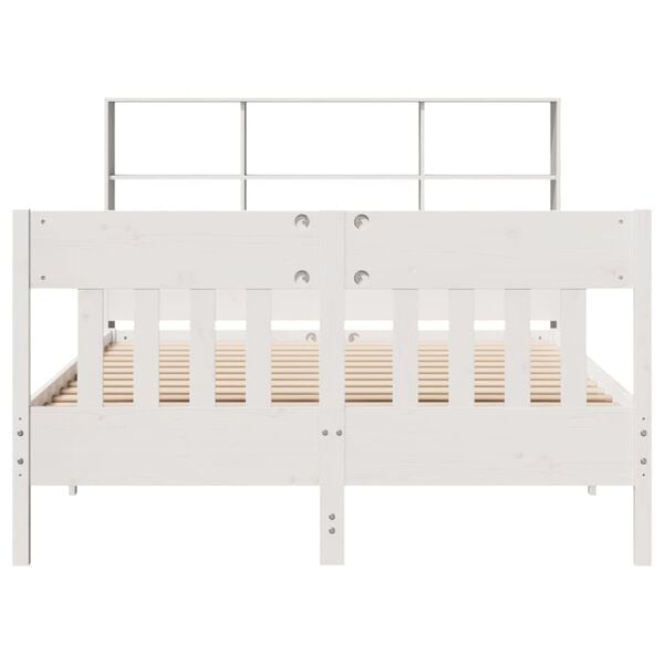 vidaXL Bed Frame without Mattress White 140x200 cm Solid Wood Pine