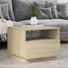 vidaXL Coffee Table with LED Lights Sonoma Oak 50x49x40 cm
