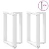 vidaXL Dining Table Legs T-Shaped&nbsp;2 pcs White 60x35x(72-73) cm Steel
