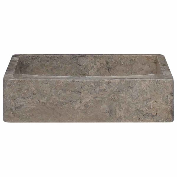 vidaXL Sink Grey 40x40x10 cm Marble