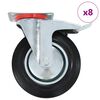 vidaXL 8 pcs Swivel Casters 200 mm