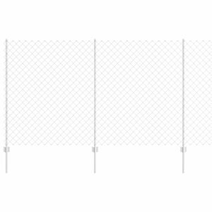 vidaXL Chainlink Fence with Post 10 x 1.4 m Galvanised Steel Silver
