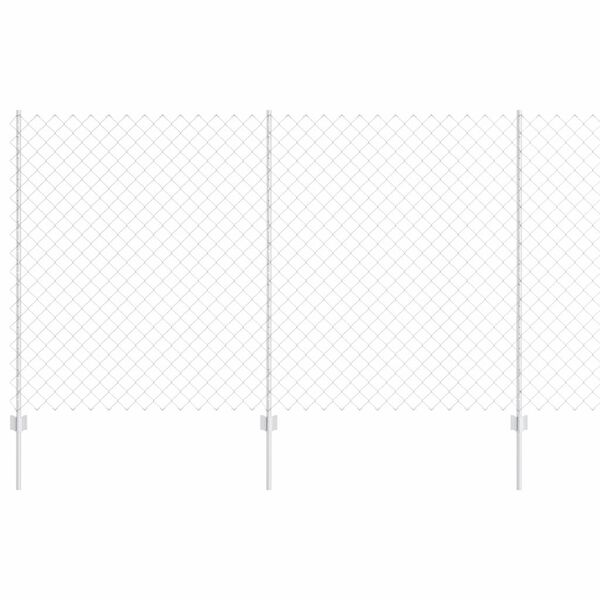 vidaXL Fence and Post Silver 1.4 x 10 m Steel
