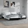 vidaXL Bed Frame without Mattress Black 180x200 cm Super King Engineered Wood