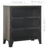 vidaXL Storage Cabinet Grey 72x36x82 cm Metal and MDF
