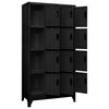 vidaXL Locker Cabinet Black 90x45x180 cm Steel