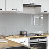 vidaXL Kitchen Backsplash 2 pcs Light Grey 80 x 60 cm Tempered Glass