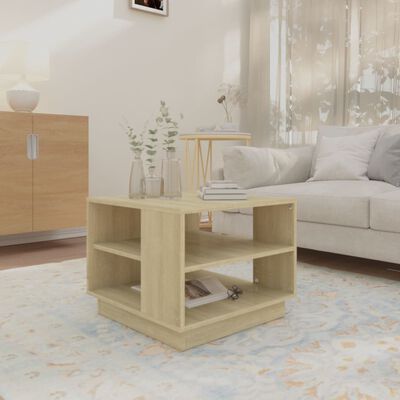 vidaXL Coffee Table Sonoma Oak 55x55x43 cm Engineered Wood