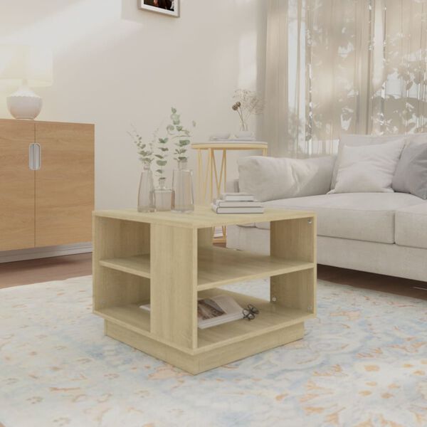 vidaXL Coffee Table Sonoma Oak 55x55x43 cm Engineered Wood