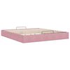 vidaXL Ottoman Bed Frame No Mattress Pink 200x200 cm Velvet
