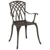 vidaXL Garden Chair 2 pcs Bronze 55 x 56.5 x 91cm Aluminium
