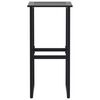 vidaXL 3 Piece Garden Bar Set Black Powder-coated Steel