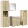 vidaXL 5 Piece Bathroom Furniture Set Sonoma Oak Engineered Wood