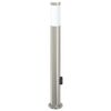 vidaXL Bollard Light with Outlet 80 cm Stainless Steel IP44