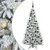 vidaXL Artificial Hinged Christmas Tree White 180 cm PE and PVC