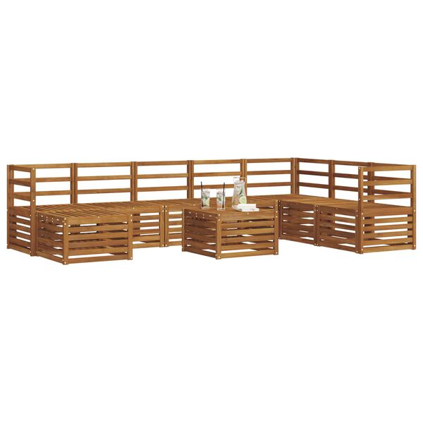 vidaXL Sofa Sets Natural Solid Acacia Wood