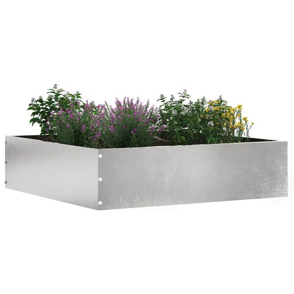 vidaXL Lawn Edging Silver 50 x 50 x 13 cm Stainless Steel