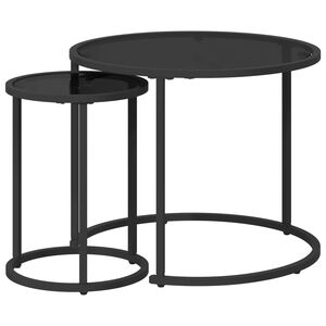 vidaXL Coffee Table Set 2 pcs 55 x 55 x 45 cm steel