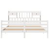 vidaXL Bookcase Bed without Mattress White 180x200 cm Super King Solid Wood Pine