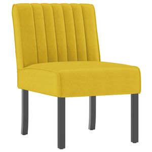 vidaXL Slipper Chair Yellow Velvet