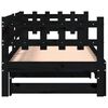 vidaXL Pull-out Day Bed without Mattress Black 2x(90x190) cm Solid Wood
