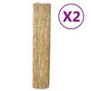 vidaXL Reed Fences 2 pcs 150x500 cm
