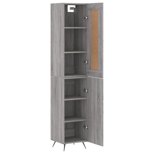 vidaXL Highboard Grey Sonoma 34.5x34x180 cm Engineered Wood