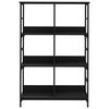 vidaXL Bookshelf Black 78.5x33x117.5 cm Engineered Wood