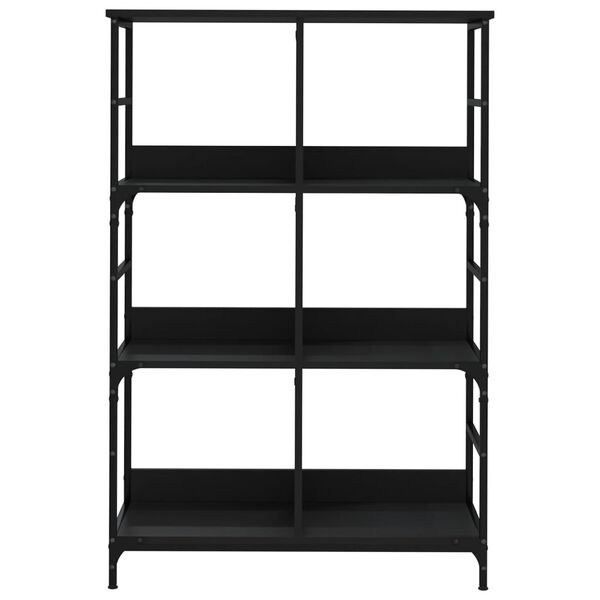 vidaXL Bookshelf Black 78.5x33x117.5 cm Engineered Wood