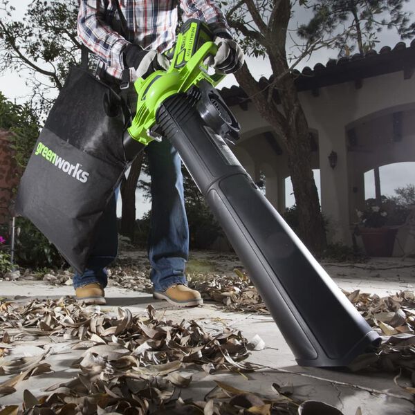 Greenworks Handle Lawn Vacuum 40 V Green