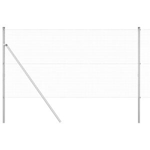 vidaXL Fence Post Silver