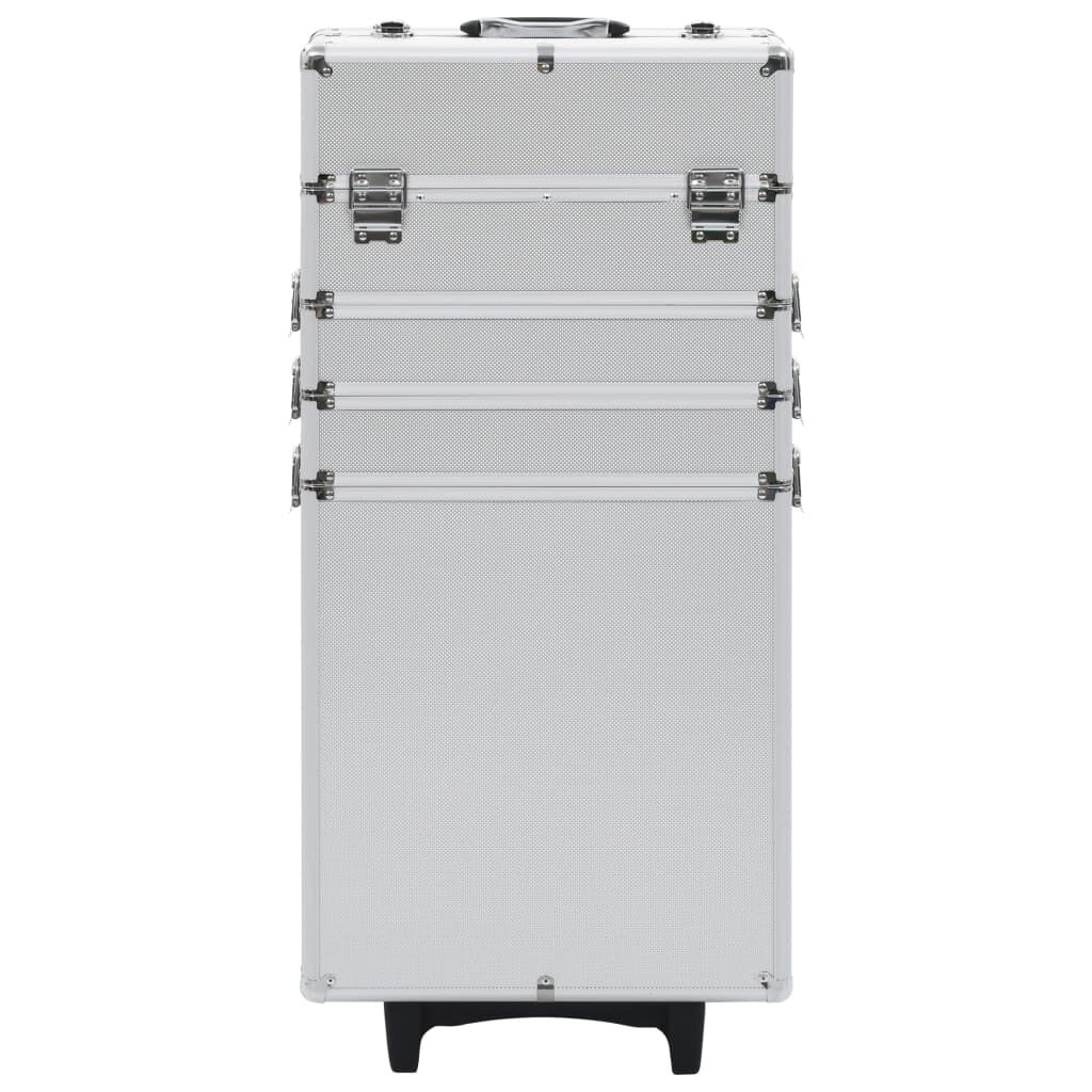 vidaXL Make-up Trolley Aluminium Silver