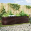 vidaXL Garden Raised Bed Brown 320 x 80 x 81 cm Steel