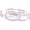 vidaXL Bed frame without Mattress Wax Brown 90x200 cm Solid Wood Pine