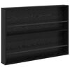 vidaXL Magazine Rack 2 pcs Black Oak 100 x 12 x 70 cm Engineered Wood