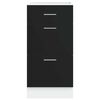 vidaXL Bottom Cabinet Lyon Black 40x46x81.5 cm Engineered Wood