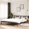 vidaXL Bed Frame without Mattress Grey Solid Wood 160x200 cm
