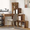 vidaXL Corner Desk Old Wood 101.5 x 149.5 x 149.5 cm Engineered Wood