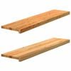 vidaXL Window Sills 2 pcs Light Brown 110x30x2 cm Solid Wood Oak