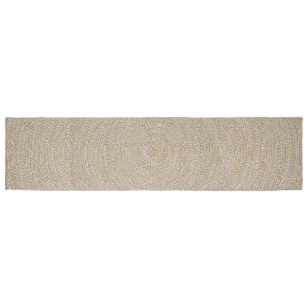 vidaXL Area Rugs Rectangular Natural and White 60 x 400 cm Jute