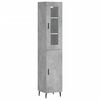 vidaXL Highboard Concrete Grey 34,5x34x180 cm Engineered Wood
