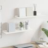 vidaXL Floating Shelf Wall-mounted 2 pcs White 60 x 18 x 2.5 cm Steel